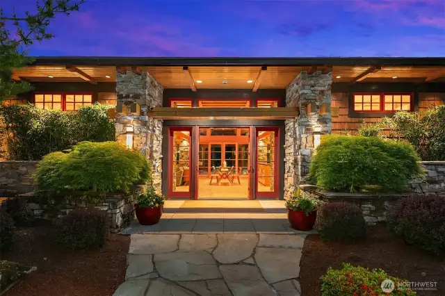 The front entrance awaits you.