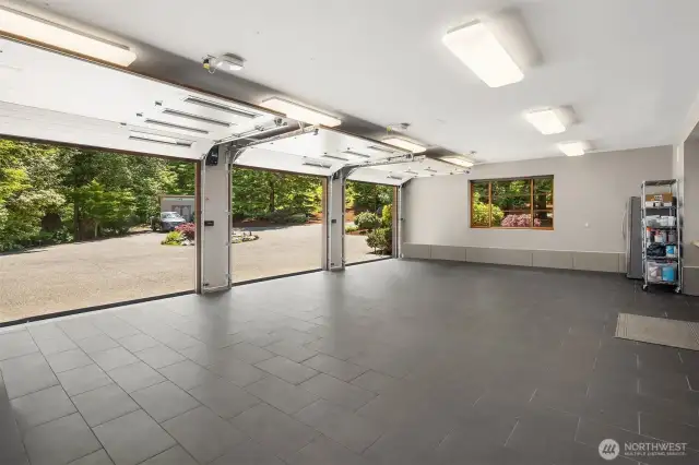Now that is a garage - Tiled floor!