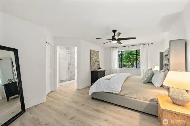 Primary Suite = True Retreat! Overlooks the Beautifully Landscaped Backyard!
