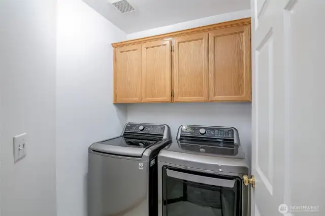 Laundry room with matching LG appliances