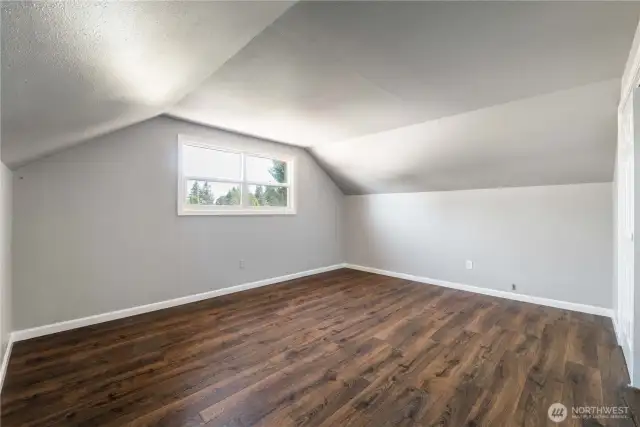 One of the large bedrooms upstairs