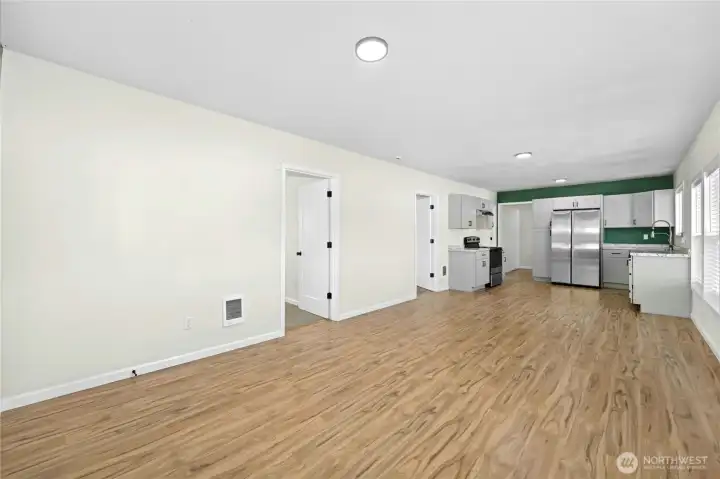 Living room & dining room