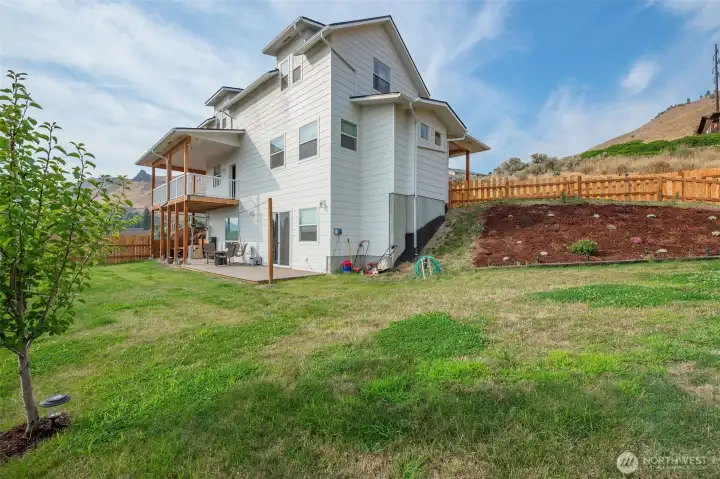 Backside view of home