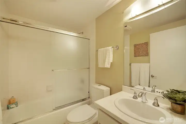 Full bath on lower level.