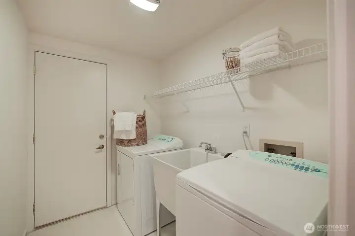 Laundry room on lower level.