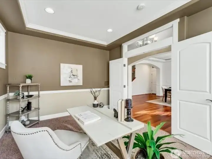 Office, virtually staged.