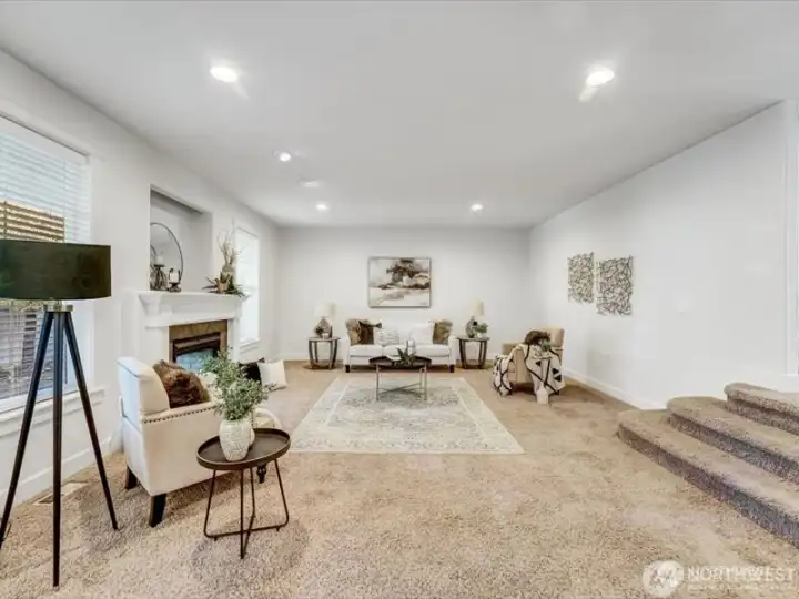 Another view of Great Room, virtually staged.