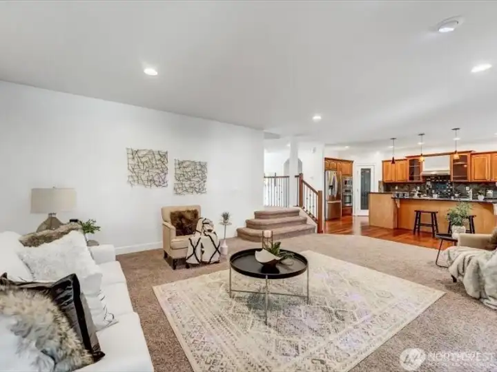 Another view of Great Room, virtually staged.