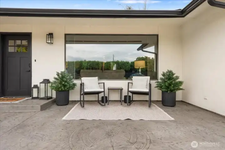 New stamped concrete patio