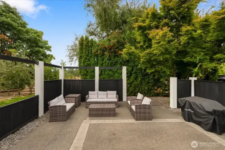 Private patio is perfect for entertaining