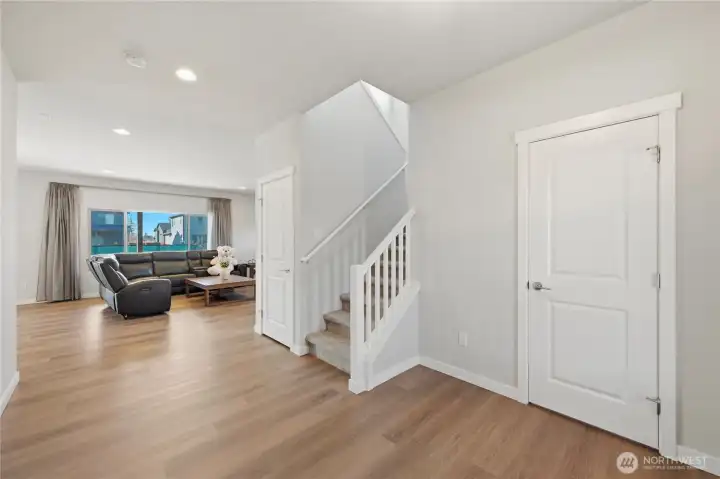 Bright and open entry with immediate sightlines into the main living space.