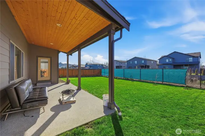 Extended outdoor living space just steps from the dining area.