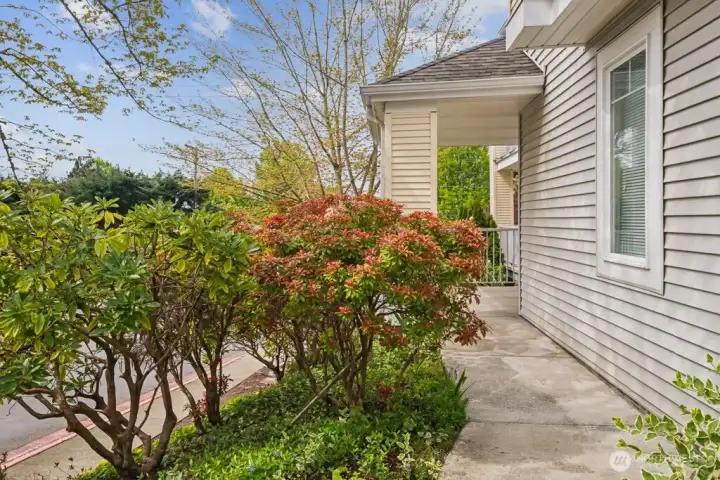 Private walkway to front door