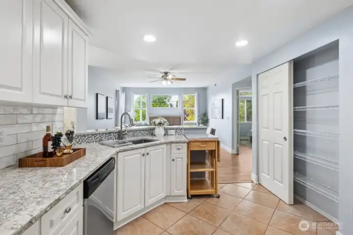 Plenty of storage in pantry closet too