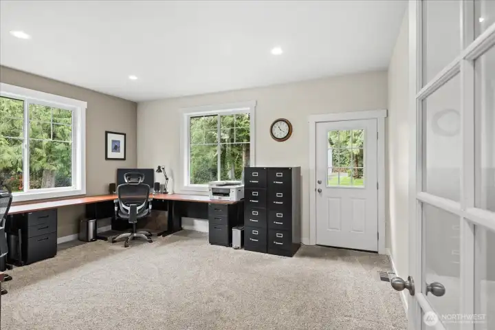 Exterior access from home office. Exterior access from home office.
