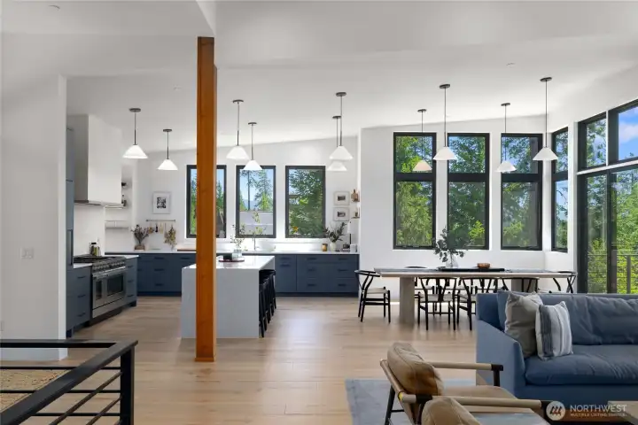 Open concept floor plan