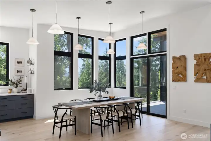 Dining area filled with natural light