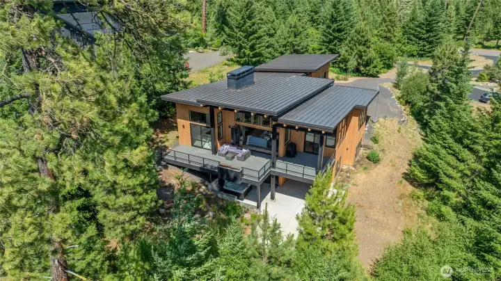 Aerial view of property