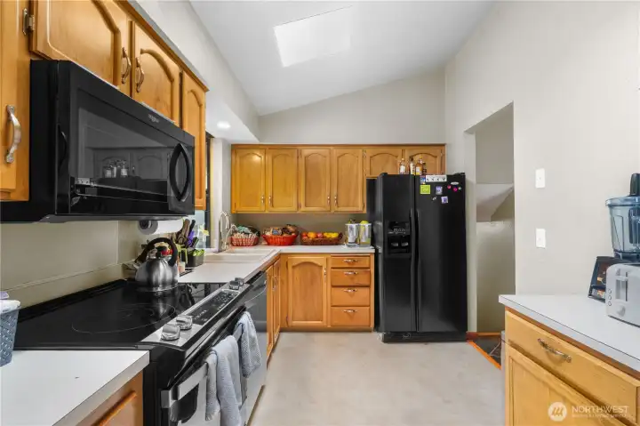 Functional kitchen with excellent flow for everyday living and  entertaining.