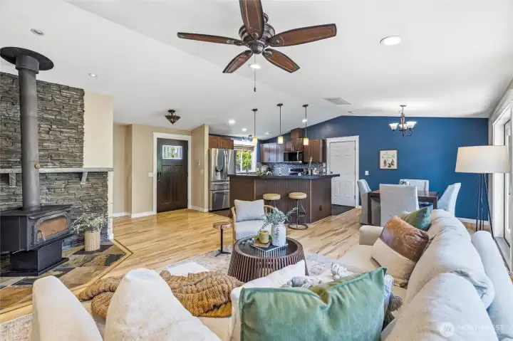 A great layout and beautiful newer front door. A great layout and beautiful newer front door.