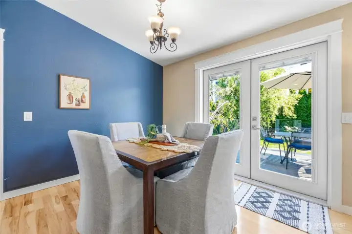Plenty of room for a larger table in the dining room if desired. Plenty of room for a larger table in the dining room if desired.