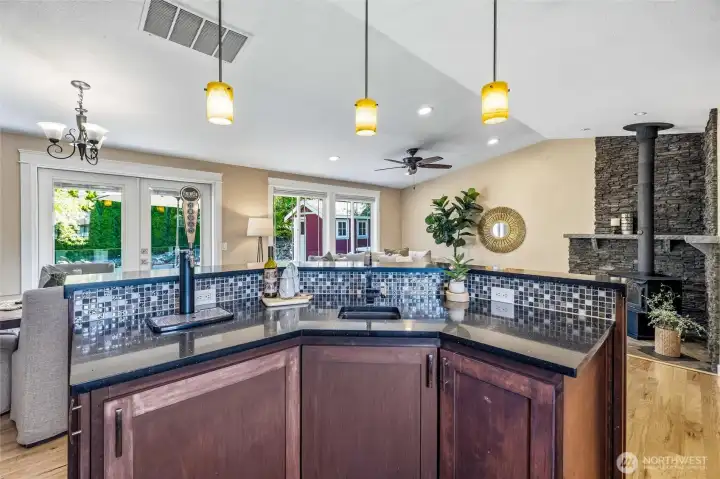 A wet bar with a kegerator...need I say more? A wet bar with a kegerator...need I say more?