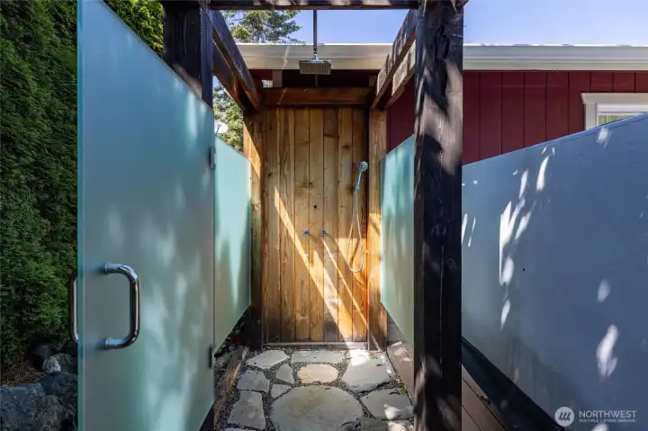 And you can rinse off before or after in your own outdoor shower! And you can rinse off before or after in your own outdoor shower!
