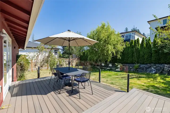 Newer fence on the east side of the property, and the backside is lined with arborvitae trees for added privacy. Newer fence on the east side of the property, and the backside is lined with arborvitae trees for added privacy.