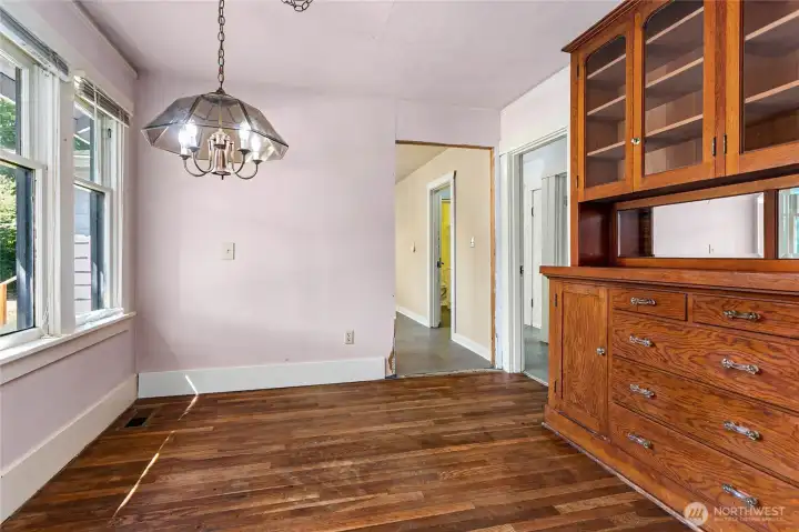 Built in wood hutch Built in wood hutch