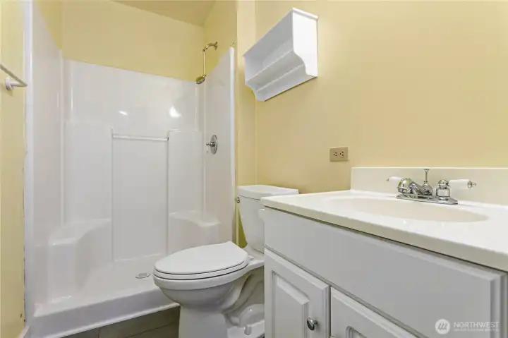 3/4 guest bath in the hallway 3/4 guest bath in the hallway