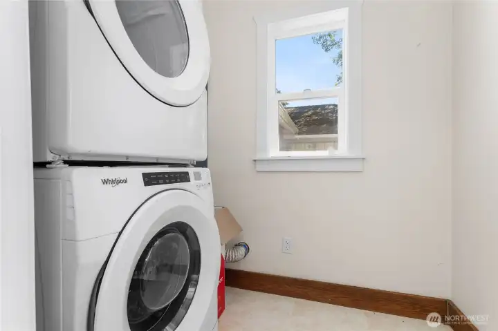 Laundry room off the living room Laundry room off the living room