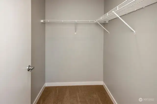 A spacious walk-in closet