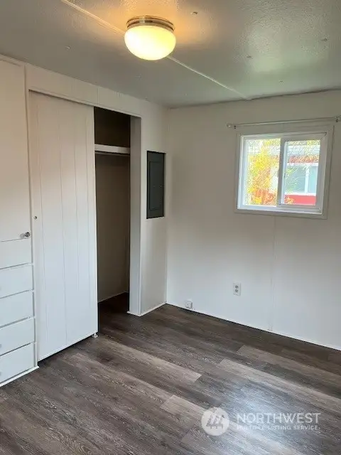 bedroom with large closet