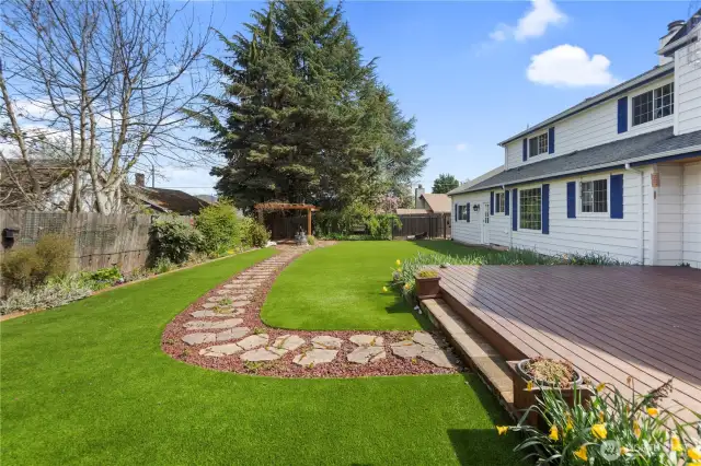 Large backyard