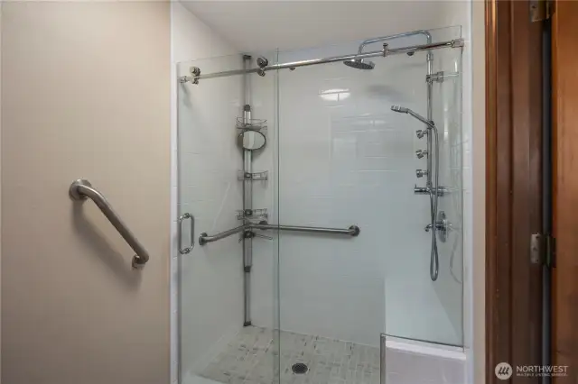 Main floor bedroom ensuite bathroom shower