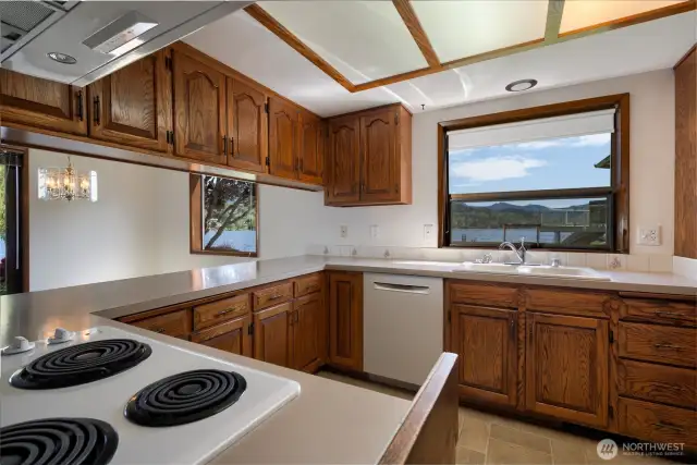 Enjoy lake views from your kitchen window as well!