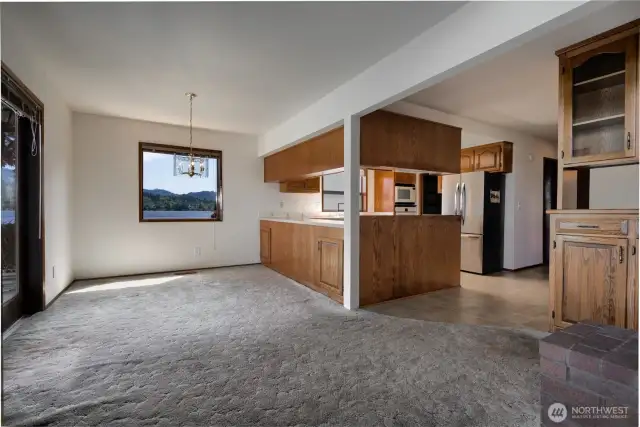 Dining room off kitchen.