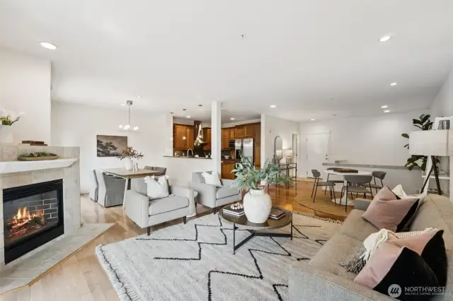 Don't miss the cozy gas fireplace in the living room