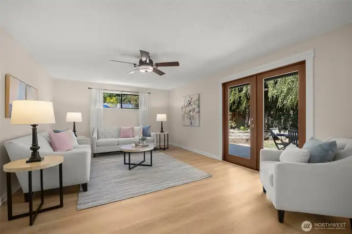 Enjoy gatherings with seamless access to the patio and backyard.