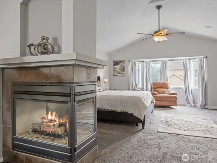 Bedroom suite with fireplace
