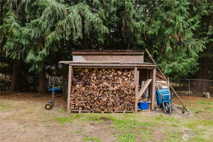 Wood comes with house