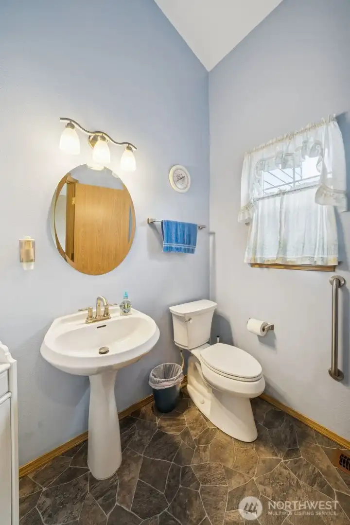 Half bath on main level.