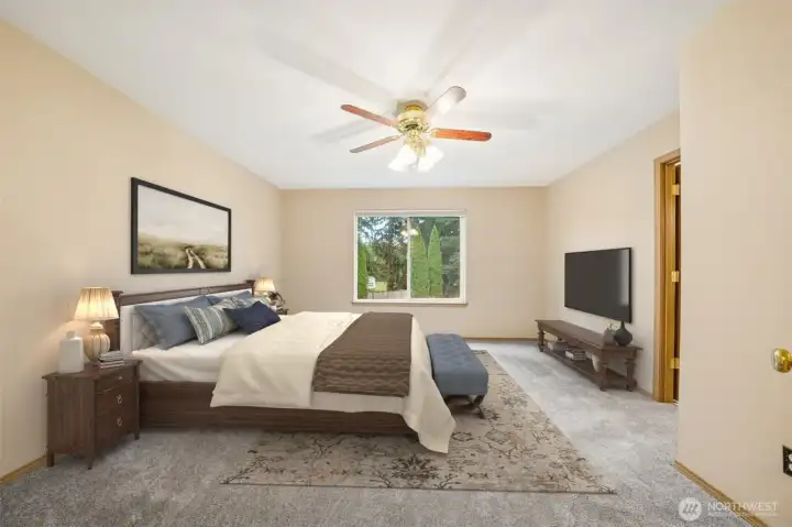 Primary bedroom (virtually staged).