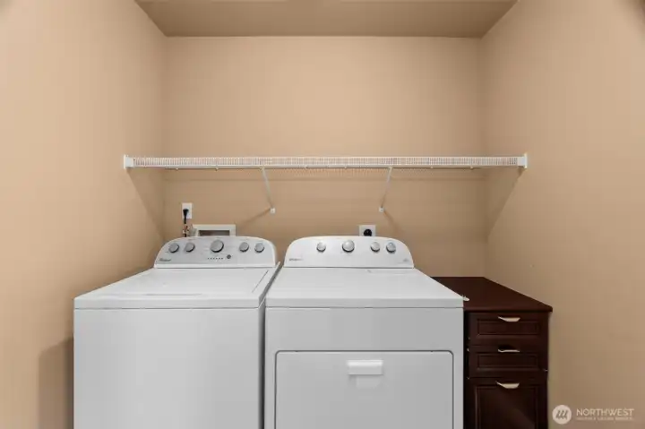 Laundry located upstairs