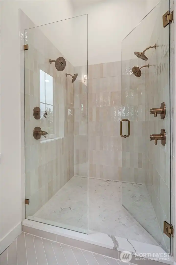Primary Suite shower with Spa touches