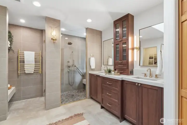 Professional designed Primary bath, featuring a spa-like atmosphere and luxury finishes for ultimate relaxation.