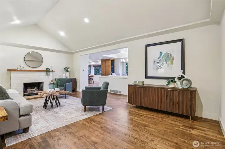 Newly refinished hardwood floors sparkle and shine!