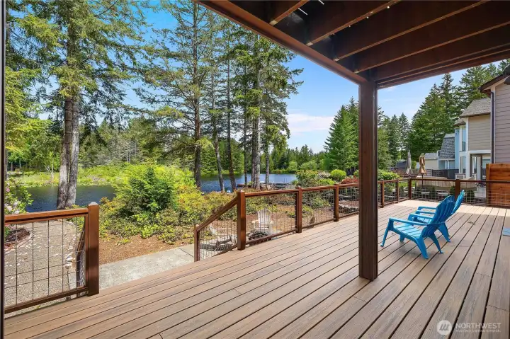 Partially covered. Partialy fenced.