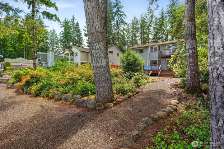 Pathways to the lake and home.