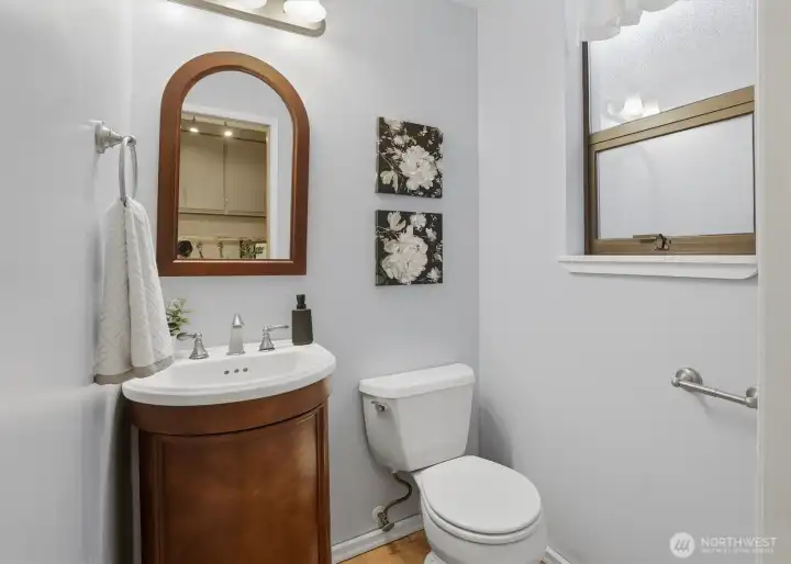 Main floor half bath.